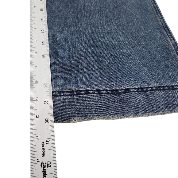 House of Harlow 1960 Women 26 Blue Wide Leg High Rise Denim Jeans Hippie Retro - Picture 8 of 14